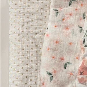 Pottery Barn Swaddles-Gold Dots